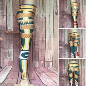 Green Bay Packers Silky Leggings New